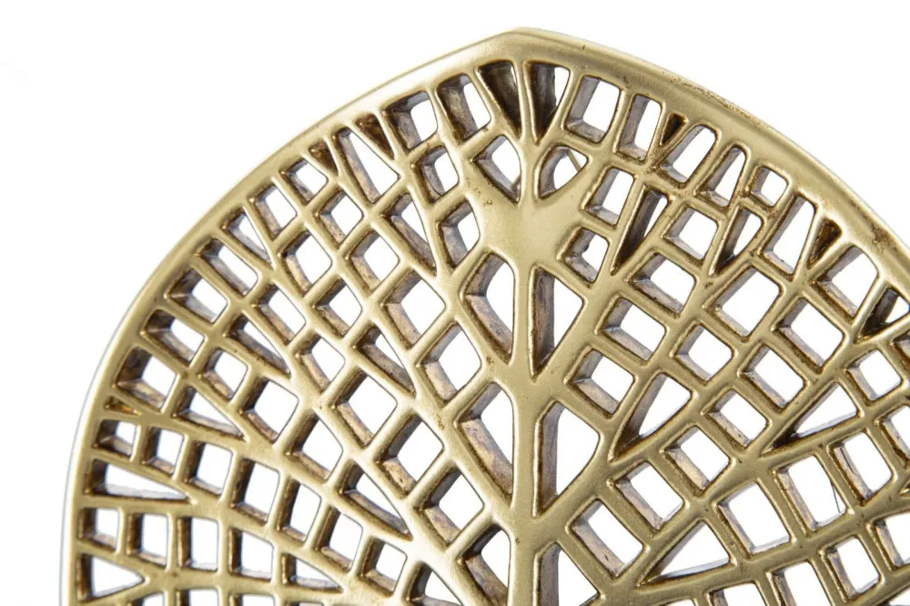 GOLDEN LOTUS arany és fekete műgyanta gyertyatartó