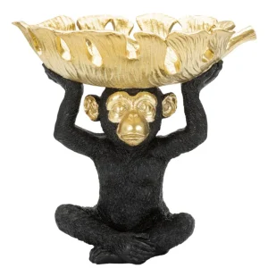 Golden Monkey Bowl – arany tálas majom szobor 25,2X21X24 cm