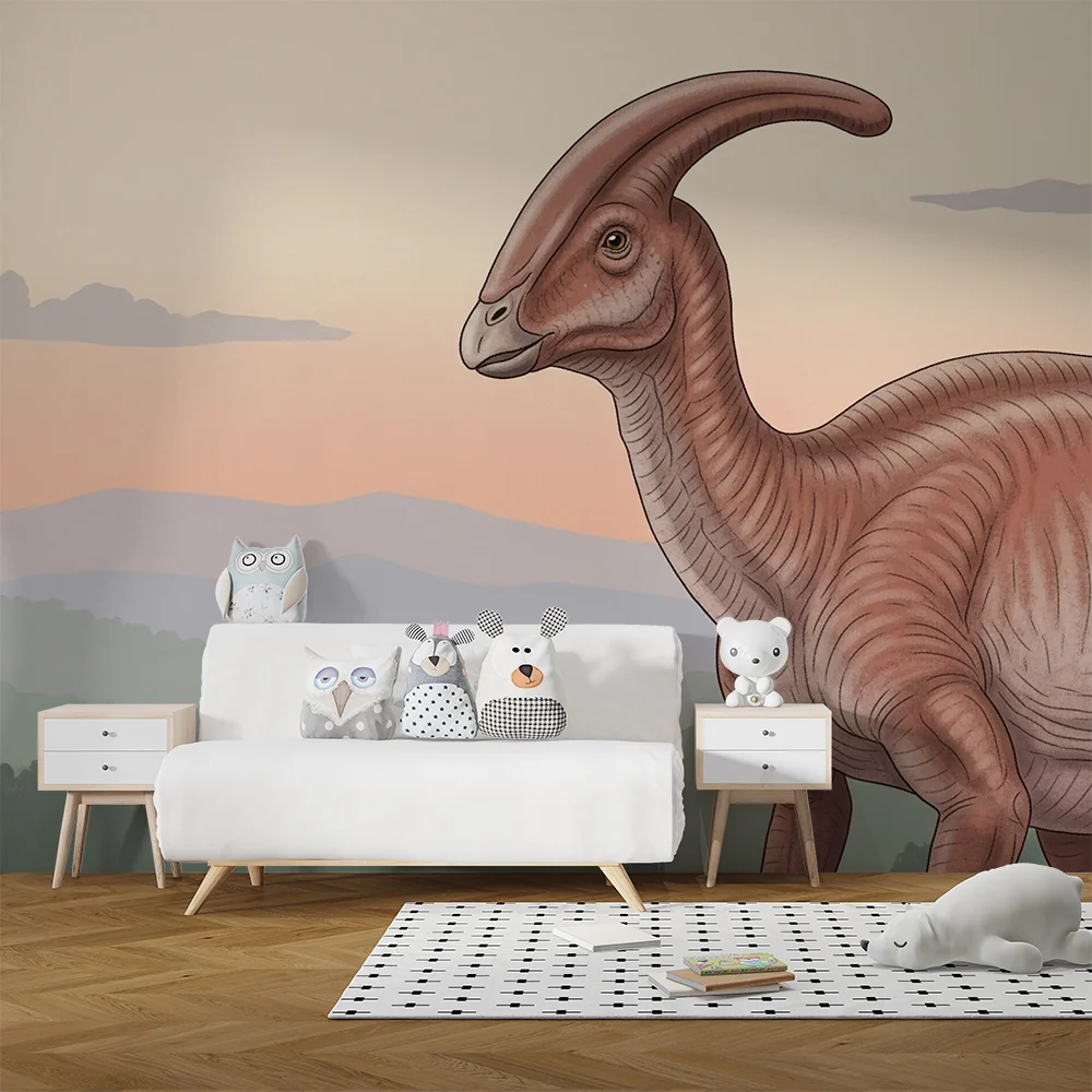 Gyermekszoba tapéta | Elsődlegesen dinoszaurusz egy ősi tájban