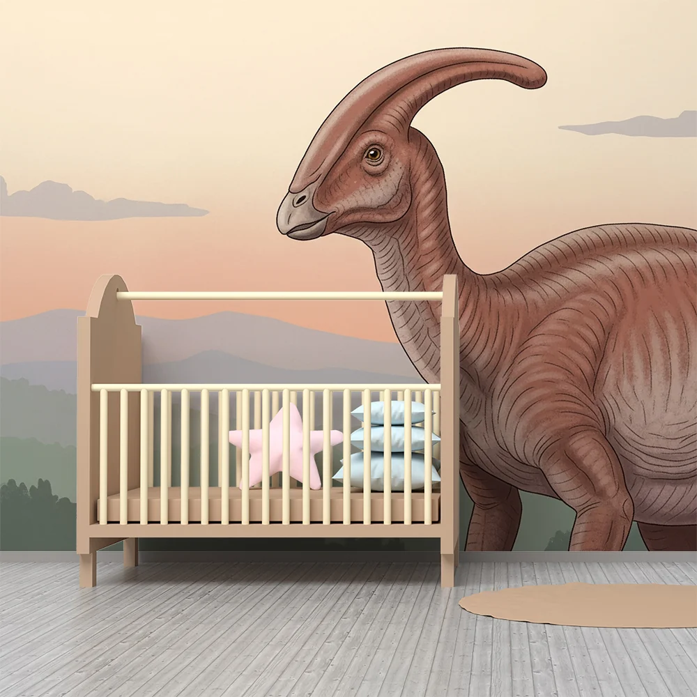 Gyermekszoba tapéta | Elsődlegesen dinoszaurusz egy ősi tájban