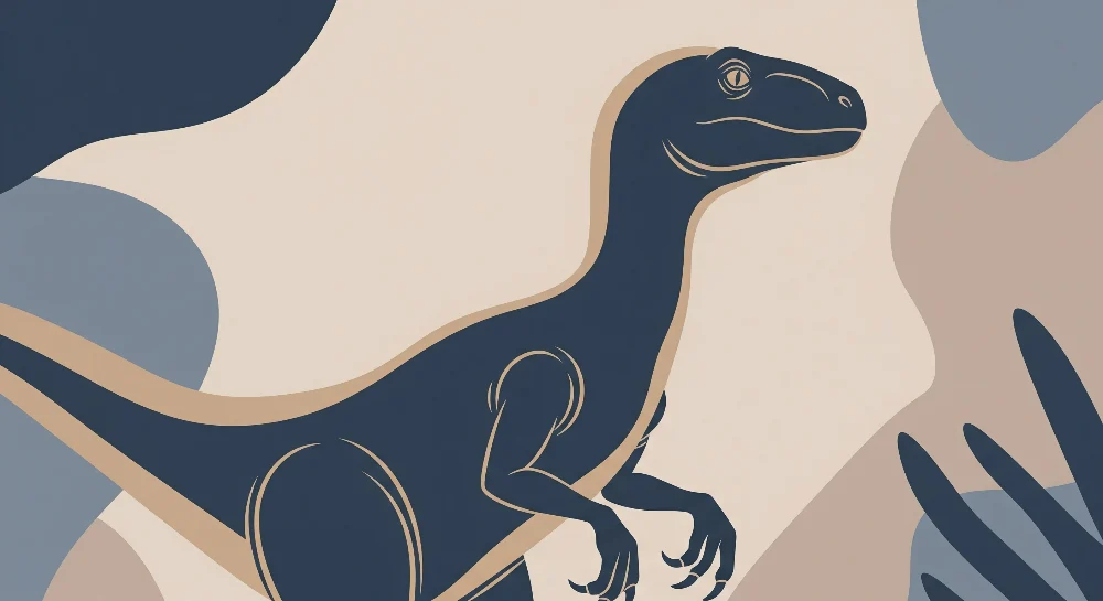 Gyermekszoba tapéta | Stilizált dinoszaurusz absztrakt háttérrel