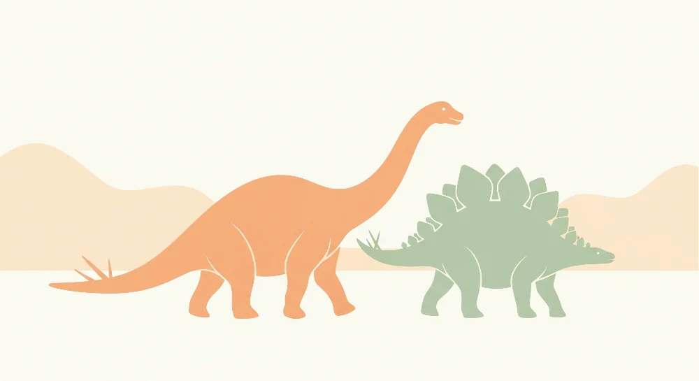 Gyermekszoba tapéta | Színes dinoszaurusz és lágy táj