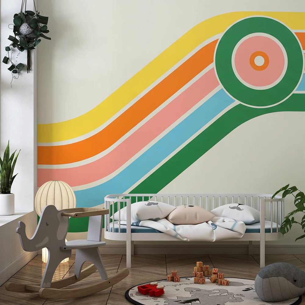 Gyermekszoba tapéta | Színes és modern geometriai minták