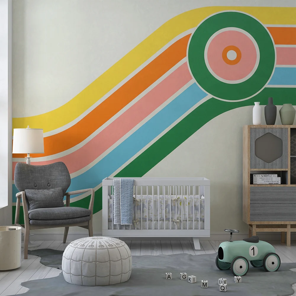 Gyermekszoba tapéta | Színes és modern geometriai minták