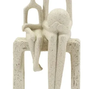 Harmony Family – modern családi szobor bézs színben 10X7,5X26 cm