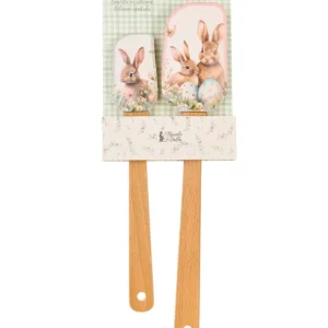 Húsvéti Ajándékszett 2 db szilikon spatula fanyéllel 24/32 cm