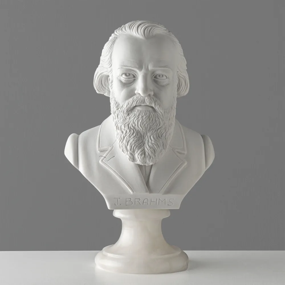 Johannes Brahms mellszobor — romantikus harmónia mestere