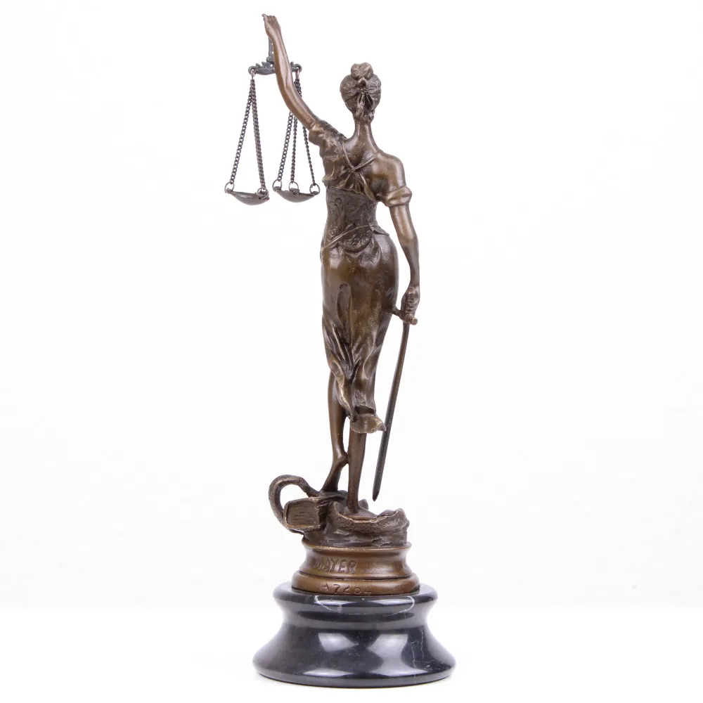 Justitia Bronz Szobor (Öntött Bronz Szobor)