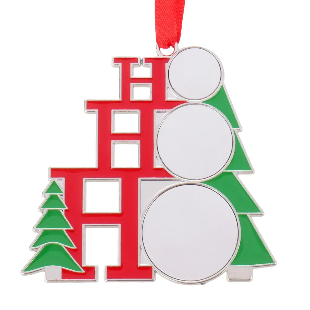Fém karácsonyfadísz HOHOHO