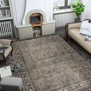 Karmel vintage arany puha és fényes szőnyeg
