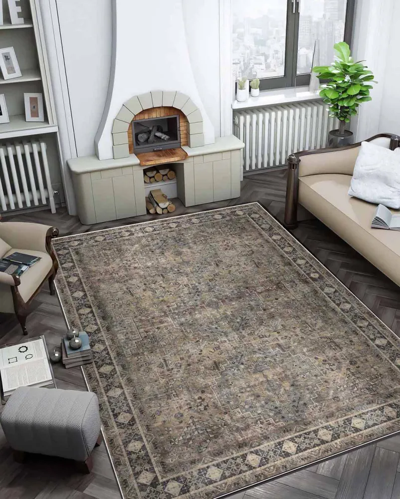 Karmel vintage arany puha és fényes szőnyeg
