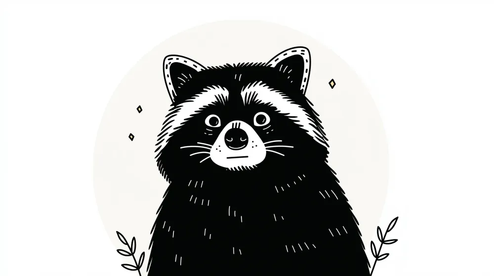 Kids room wallpaper | Playful raccoon and gentle nature