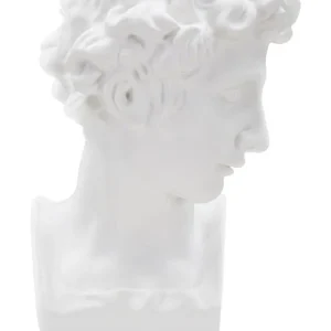 Klasszikus férfi mellszobor fehér 20X17,5X30 cm