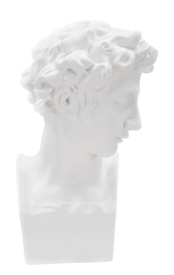 Klasszikus férfi mellszobor fehér 20X17,5X30 cm