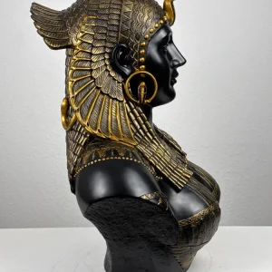 Kleopátra Mellszobor – Egyiptomi Királynő (Fekete-Arany)