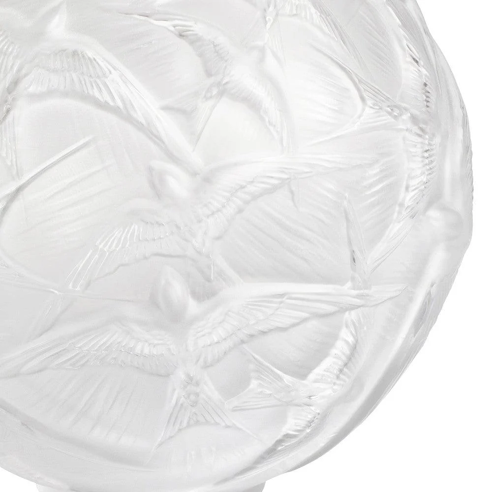 Lalique közepes váza Hirondelles átlátszó kristály 10624100