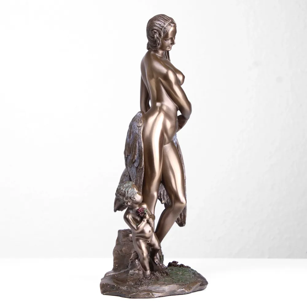 Léda és Hattyú Szobor (Hidegen öntött bronz)