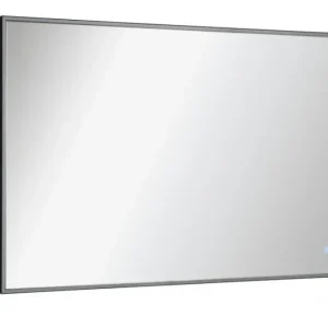 LED Tükör fekete kerettel 100 cm széles