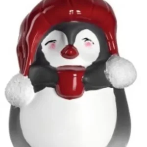 LEONARDO CALDO pingvin figura 10cm sapkával