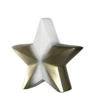 LEONARDO NEVE kerámia csillag 27cm, fehér-arany