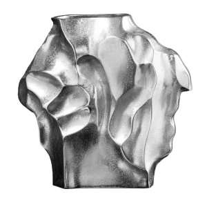 LIQUID ezüst váza 30cm
