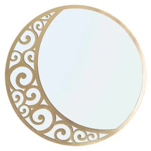 Lune arany keretes kerek fali tükör 72 cm