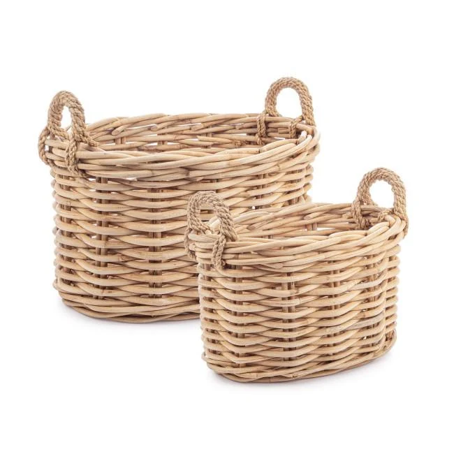 MALANG bézs rattan kosár