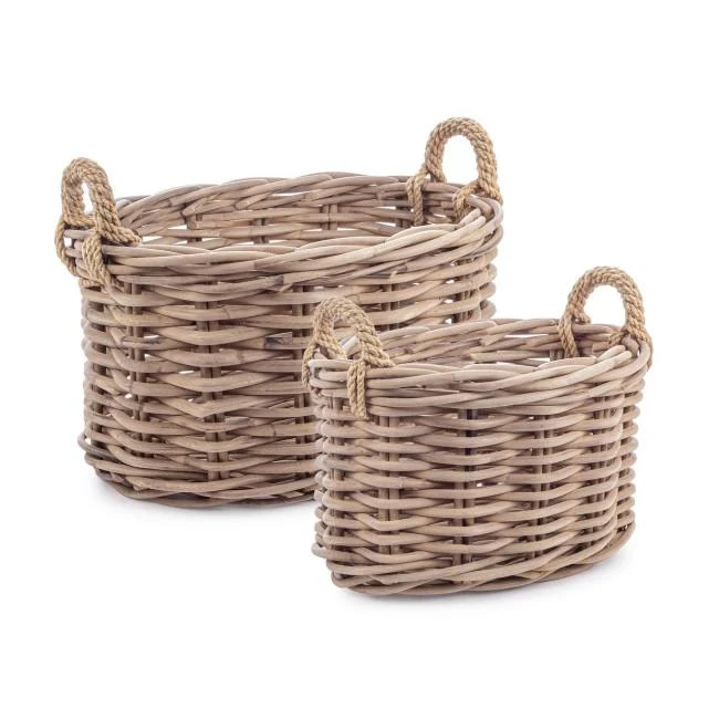 MALANG taupe rattan kosár