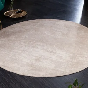 MODERN ART bézs kerek szövet szőnyeg 150cm