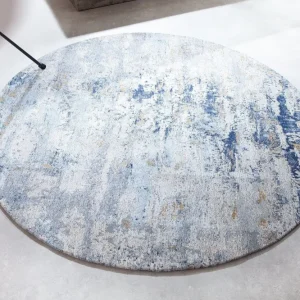MODERN ART kék kerek szövet szőnyeg