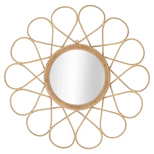 Modern fali tükör ALMERIA 65,5X3 cm rattan keret
