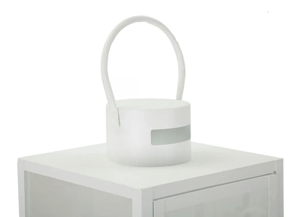Modern fehér színű lámpás készlet – 3 db 22X22X66-18X18X49,5-14X14X39 cm