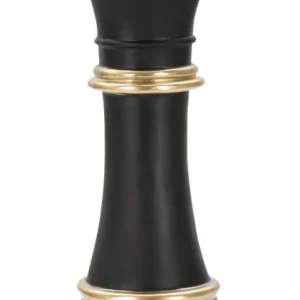 Modern Fekete-arany sakk királynő dekoráció Ø 9X25,5 cm