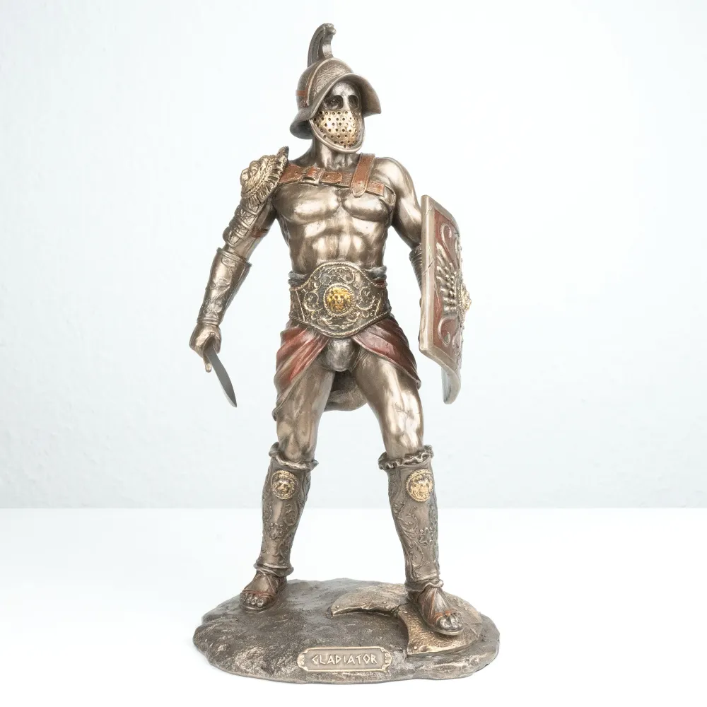 Murmillo Gladiátor Szobor (Hidegen öntött bronz szobor)