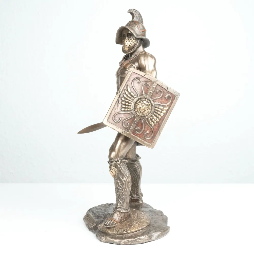 Murmillo Gladiátor Szobor (Hidegen öntött bronz szobor)