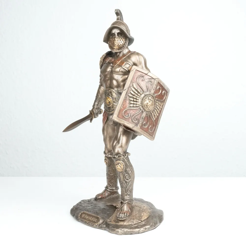 Murmillo Gladiátor Szobor (Hidegen öntött bronz szobor)