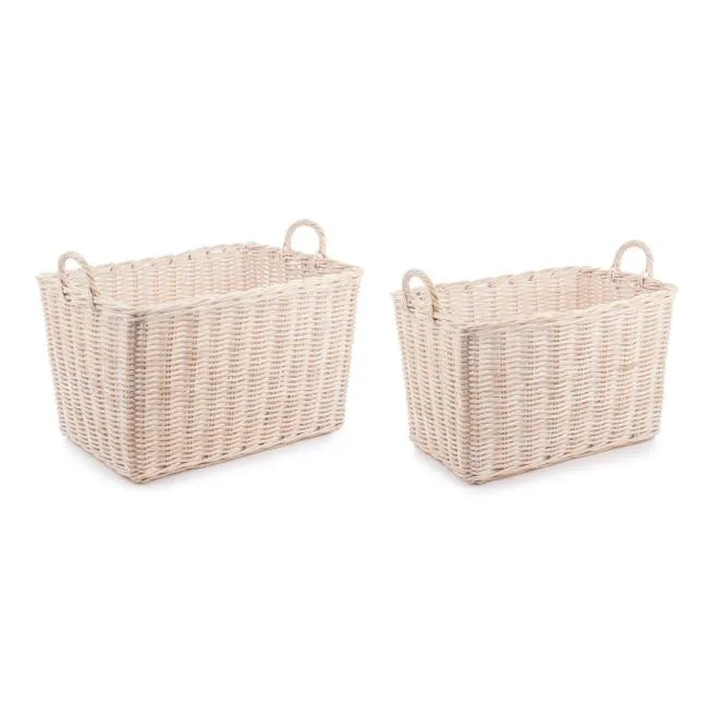 NARRA bézs rattan kosár