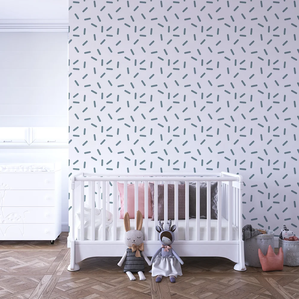 Nursery room wallpaper | Abstract pattern soft and light lines
