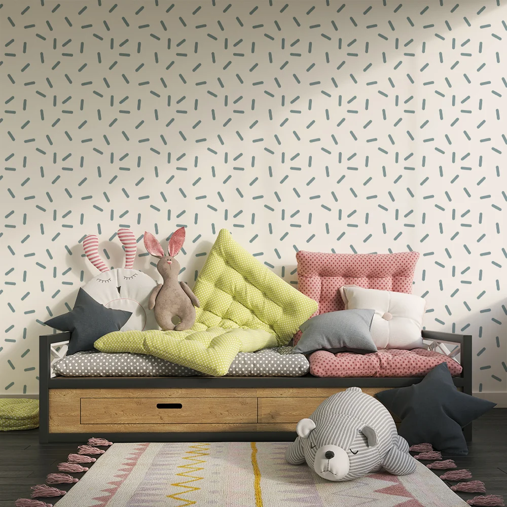 Nursery room wallpaper | Abstract pattern soft and light lines