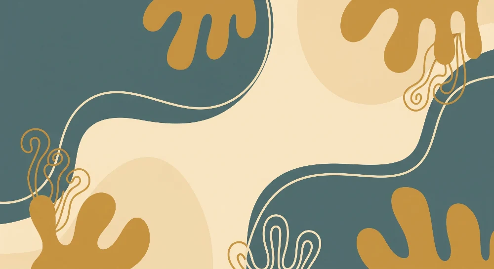 Nursery room wallpaper | Abstract patterns and organic shapes soft tones
