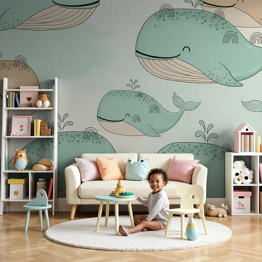 Nursery room wallpaper | Bold and rainbow
