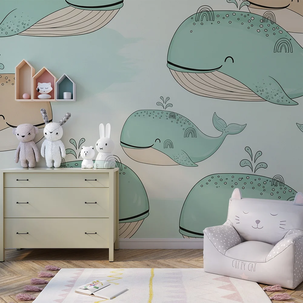 Nursery room wallpaper | Bold and rainbow