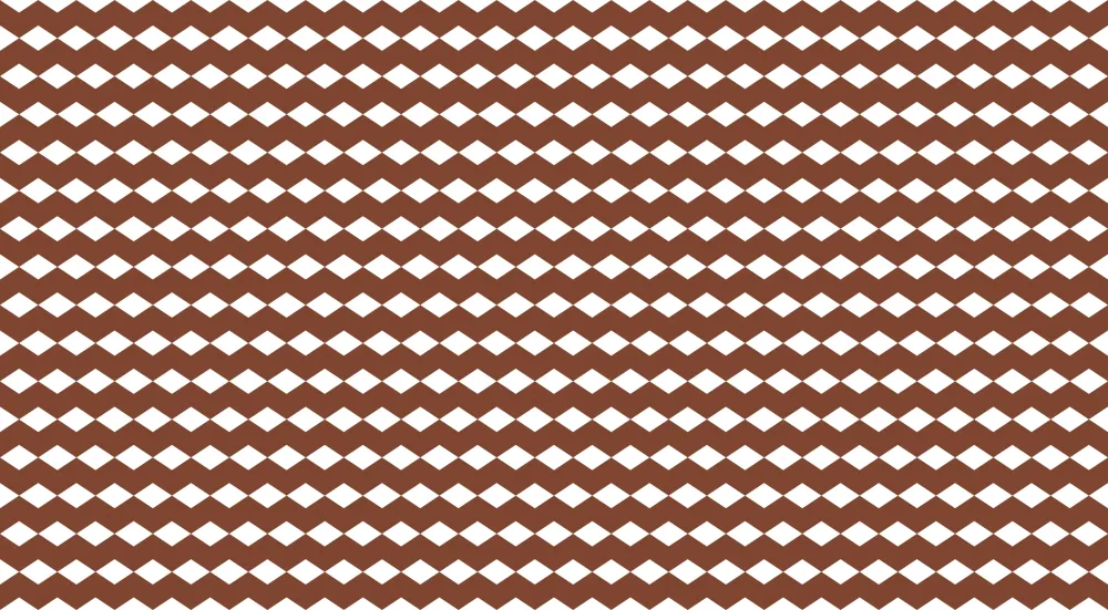 Nursery room wallpaper | Brown and white diamond pattern