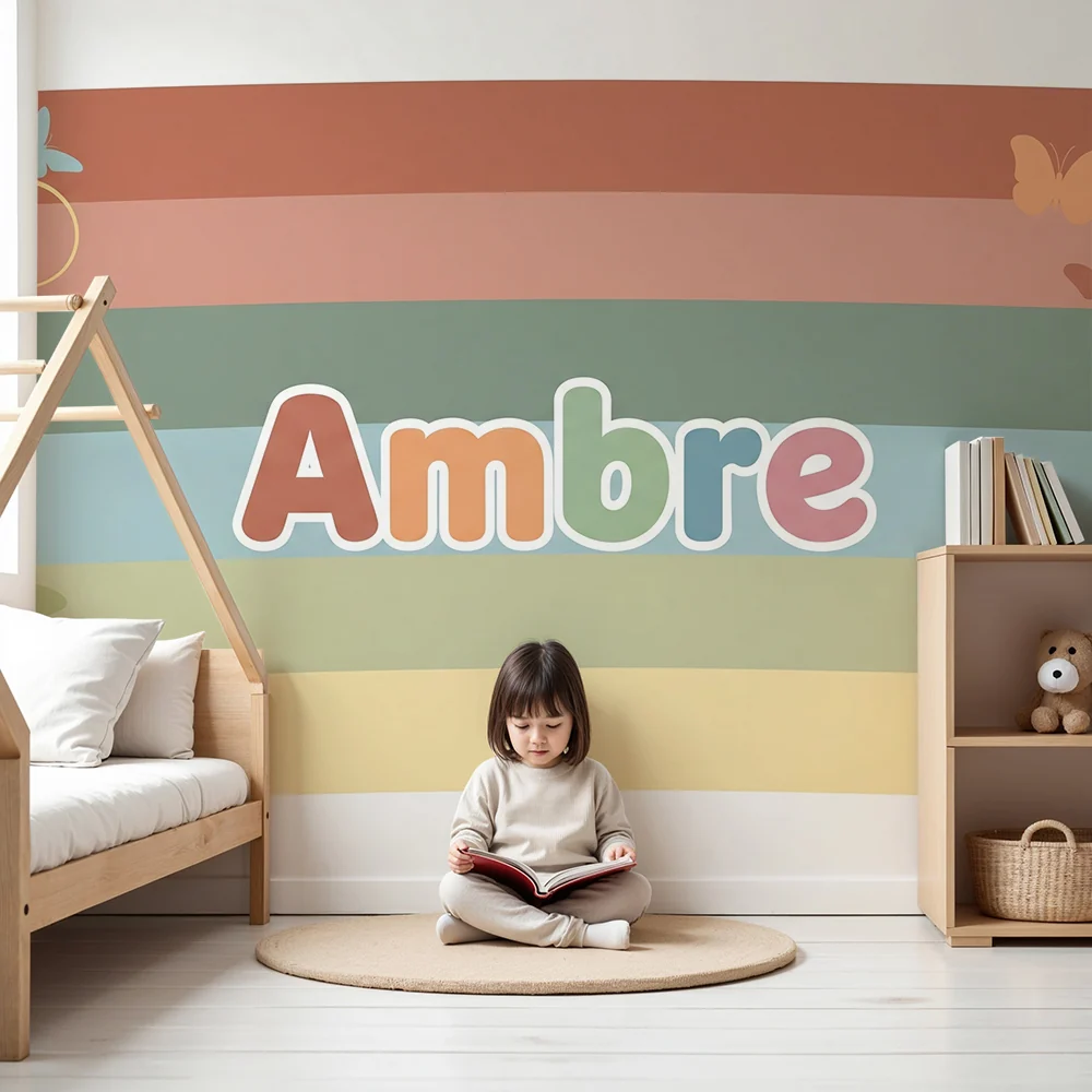 Nursery room wallpaper | Butterfly patterns and soft colors