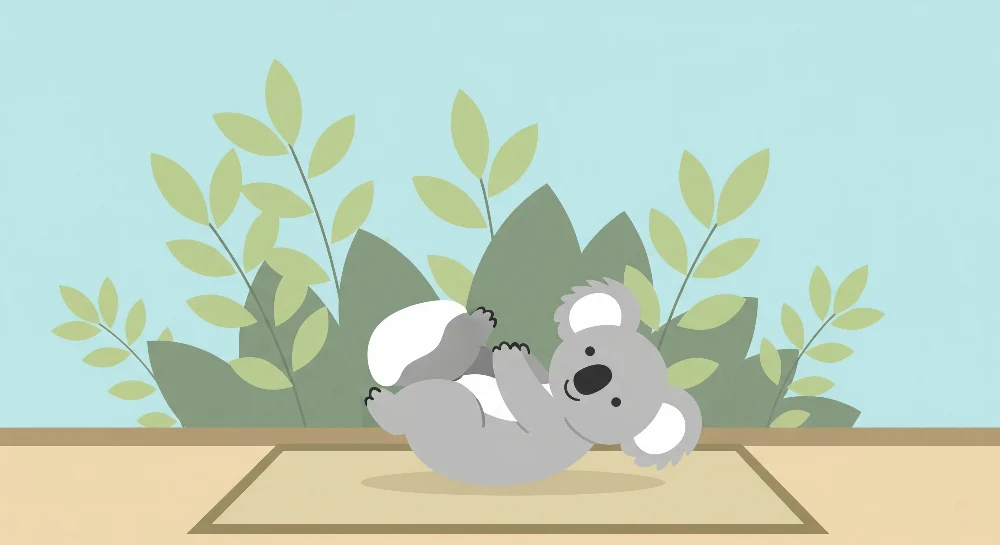 Nursery room wallpaper | Cute koala and soothing foliage