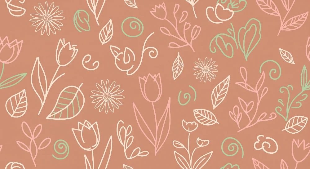 Nursery room wallpaper | Delicate flowers and soft patterns