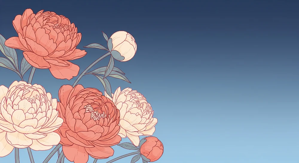 Nursery room wallpaper | Delicate flowers and soothing gradient