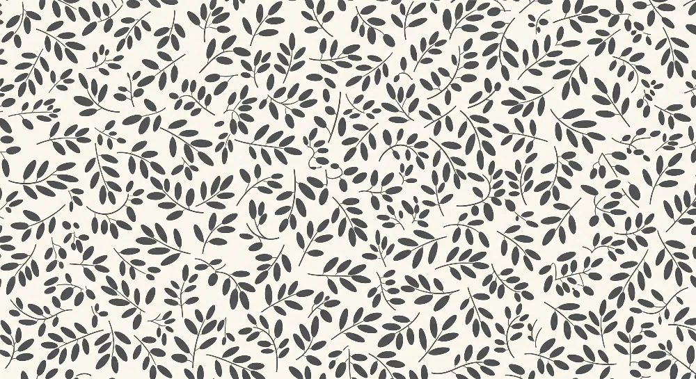 Nursery room wallpaper | Delicate leaves on light background