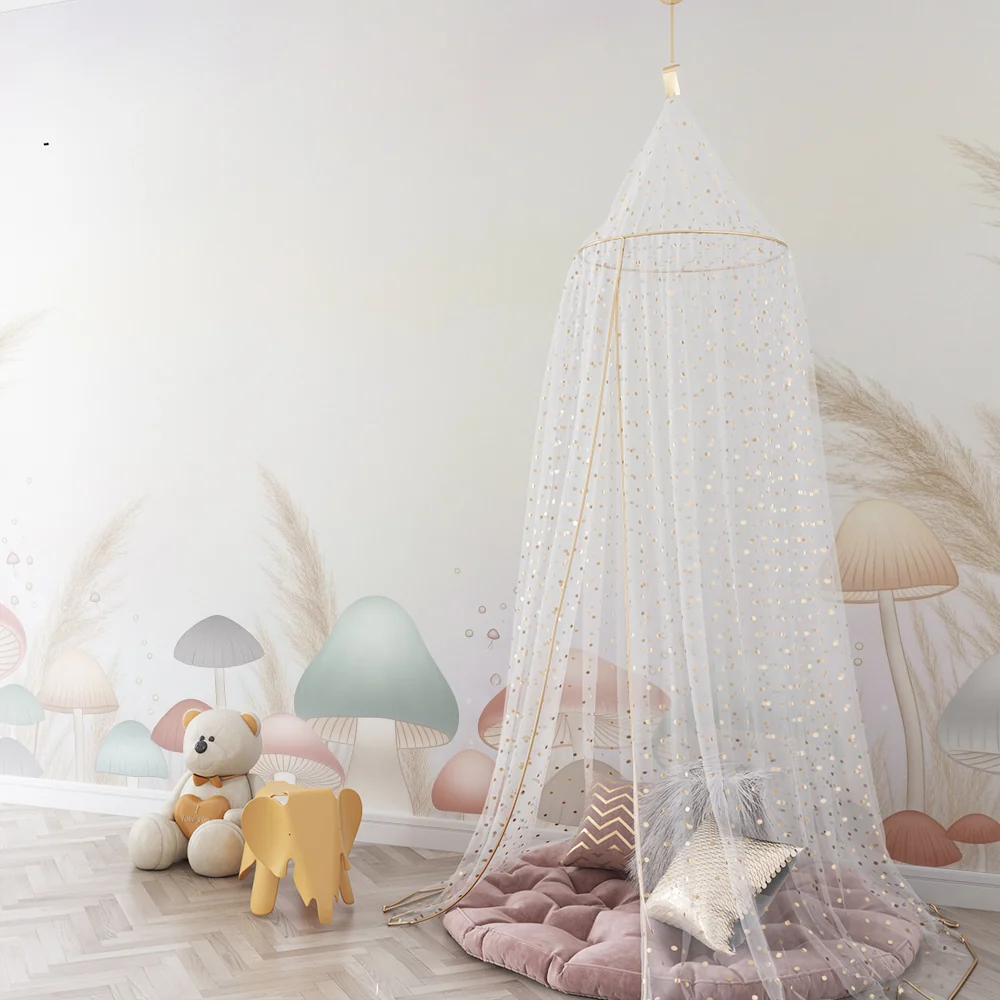 Nursery room wallpaper | Édes gombák és finom fűszernövények pasztell árnyalatokban