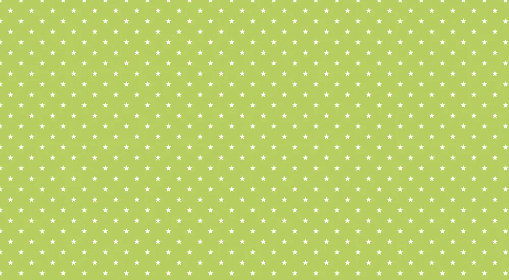 Nursery room wallpaper | Fehér csillagok fényes zöld háttéren